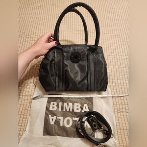 EUC Bimba Y Lola Nylon Satchel In Black